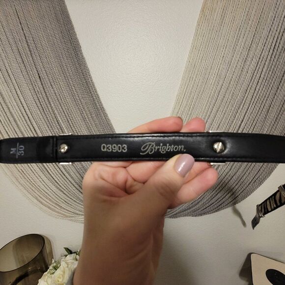 Vintage Brighton Leather and Pony Hair Animal Print Belt Sz M-30 main image 6